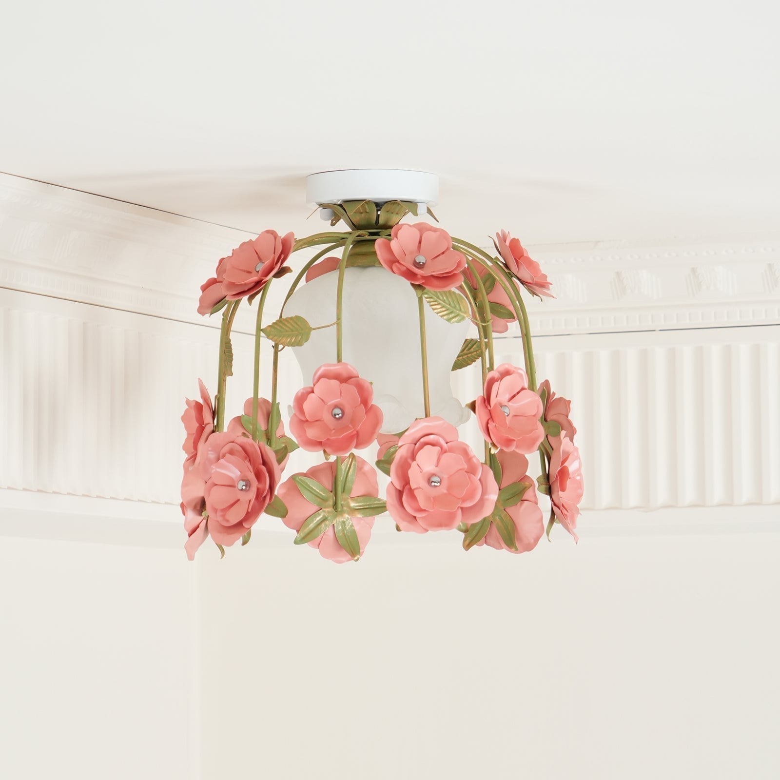 Deckenleuchte Metall Baldachin Blume Blüte Romantisch-Letslighting