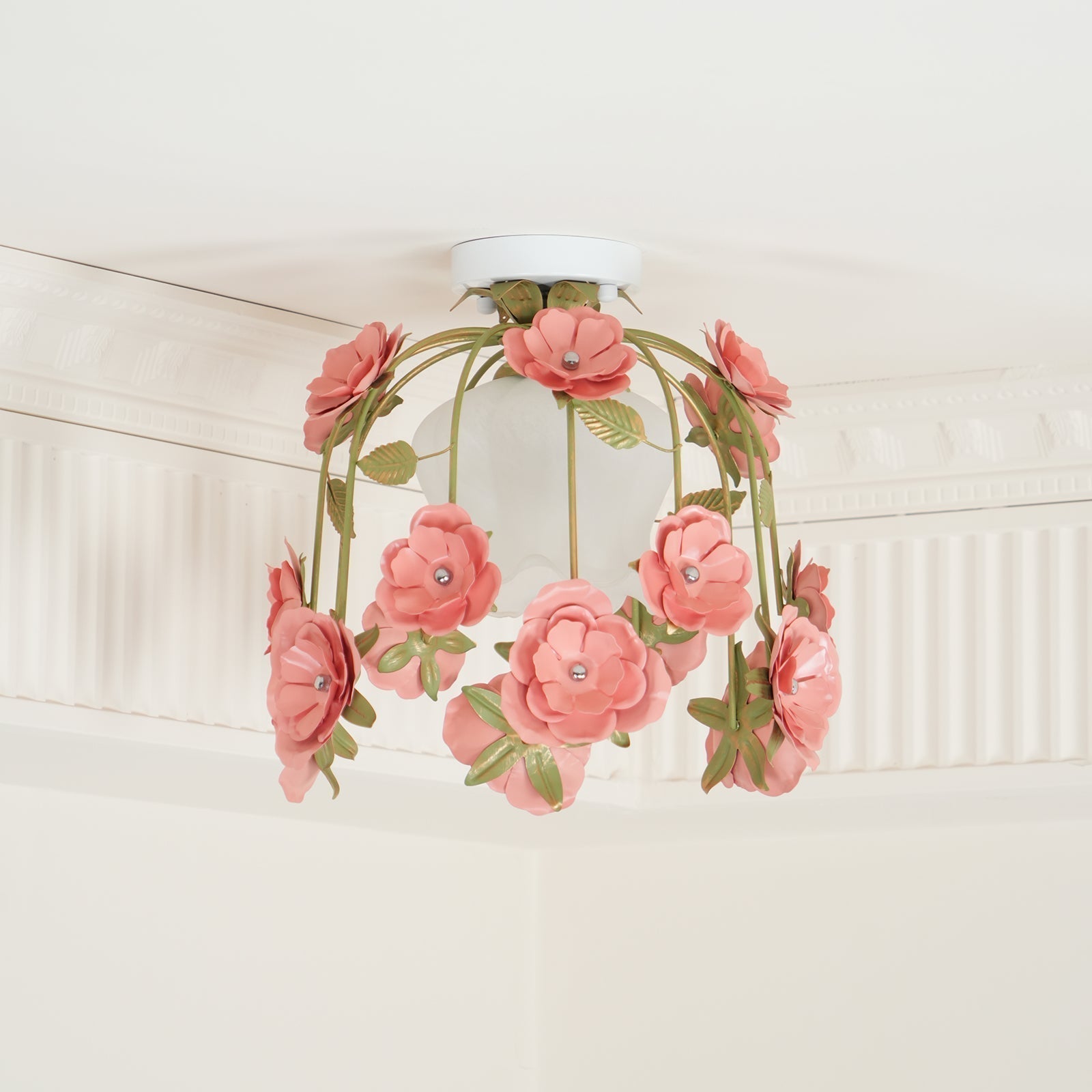 Deckenleuchte Metall Baldachin Blume Blüte Romantisch-Letslighting