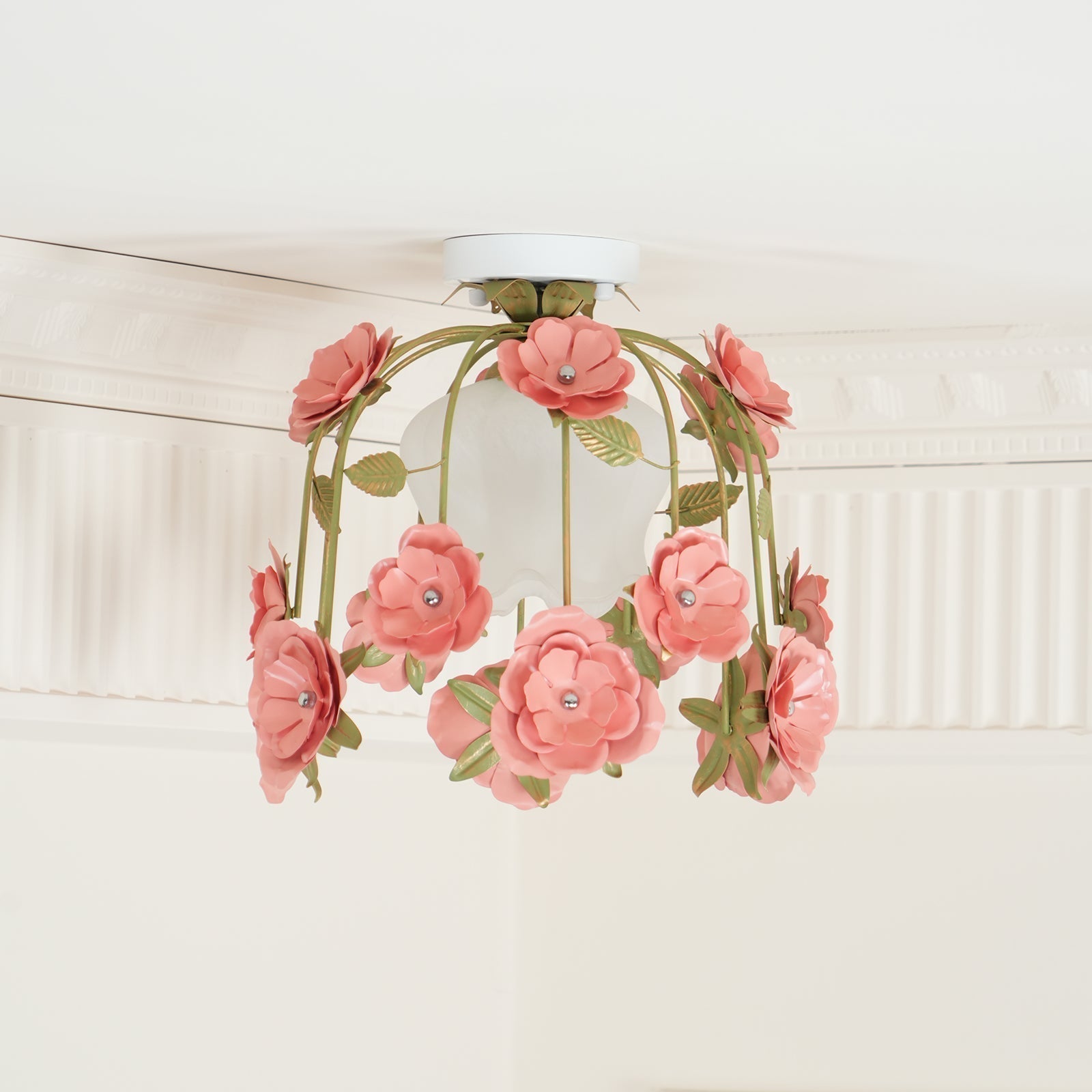 Deckenleuchte Metall Baldachin Blume Blüte Romantisch-Letslighting