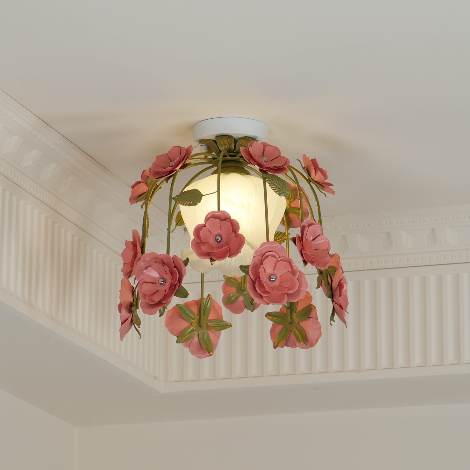Deckenleuchte Metall Baldachin Blume Blüte Romantisch-Letslighting