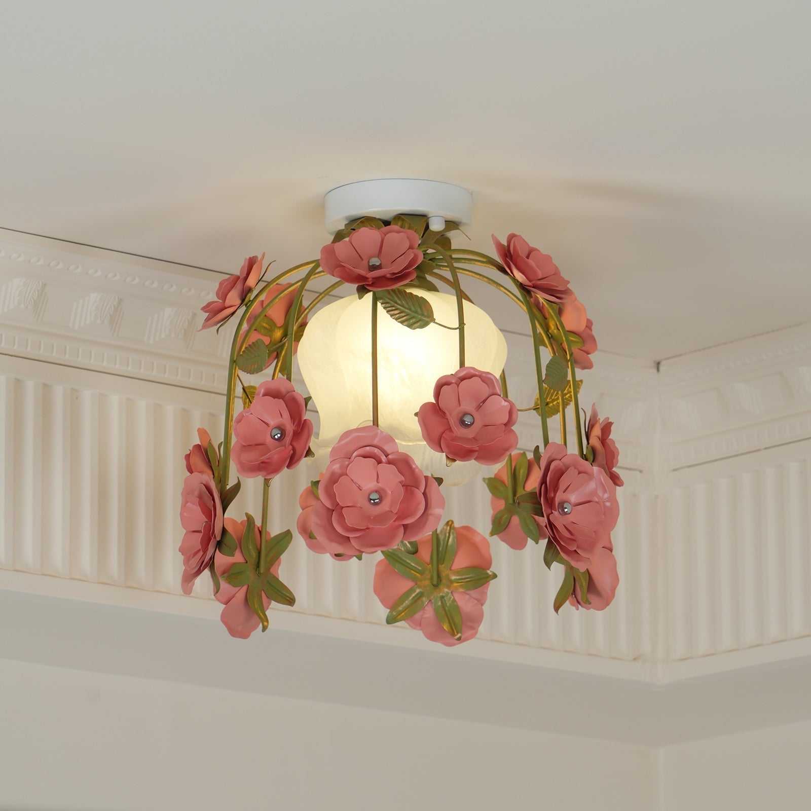 Deckenleuchte Metall Baldachin Blume Blüte Romantisch-Letslighting