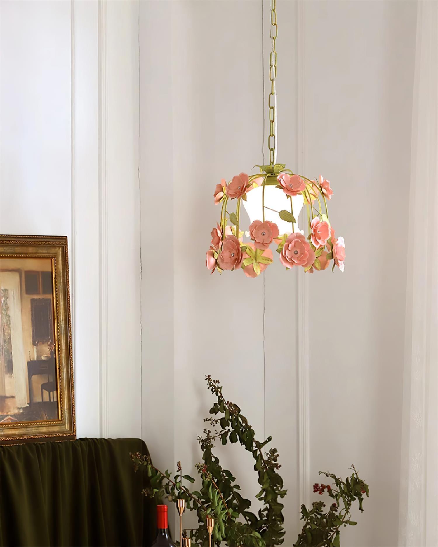 Bellova Kronleuchter Romantische Rosa Blume-Letslighting