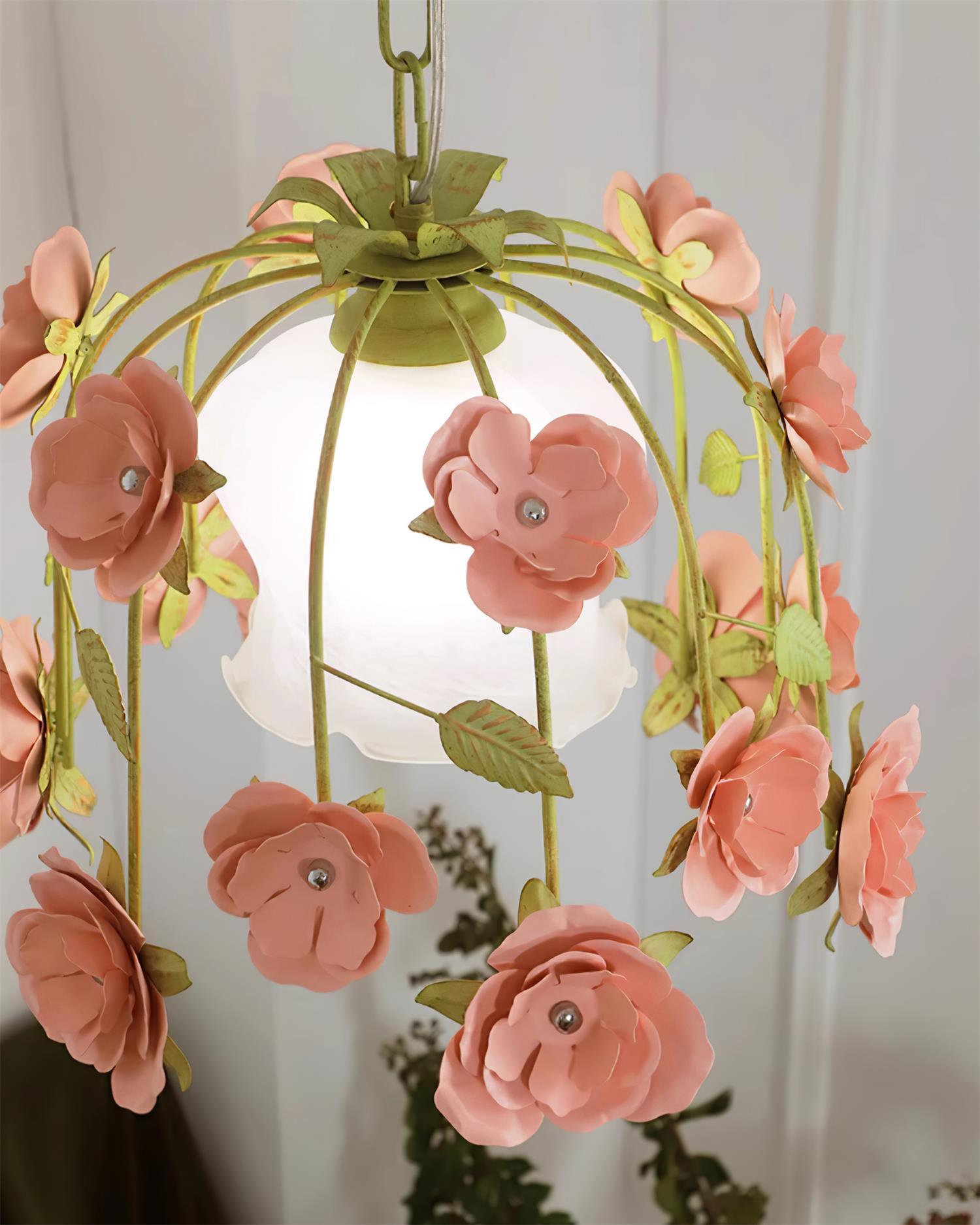 Bellova Kronleuchter Romantische Rosa Blume-Letslighting