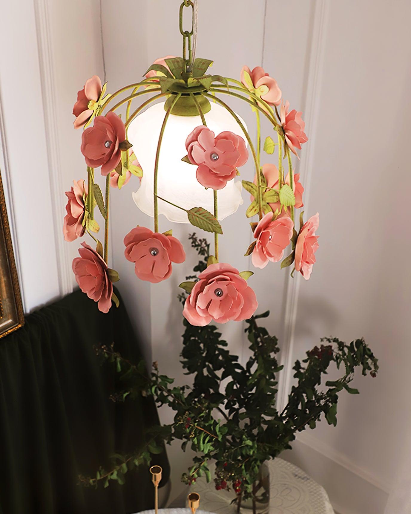 Bellova Kronleuchter Romantische Rosa Blume-Letslighting