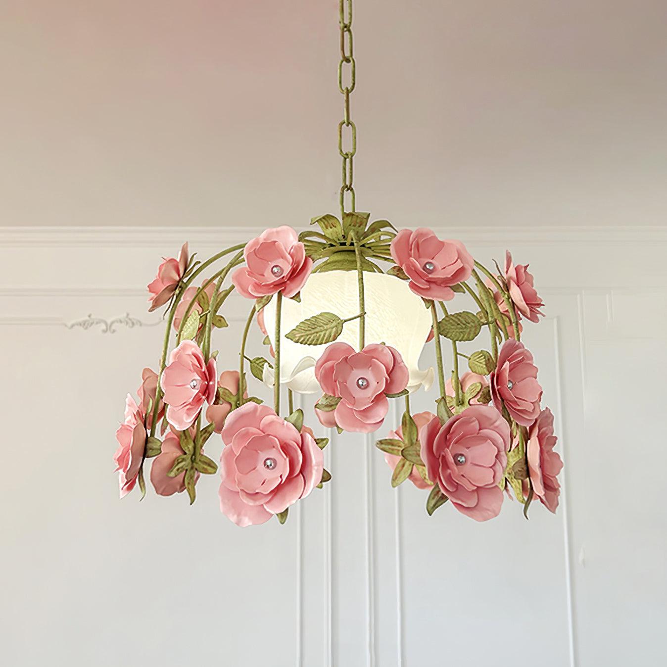 Bellova Kronleuchter Romantische Rosa Blume-Letslighting