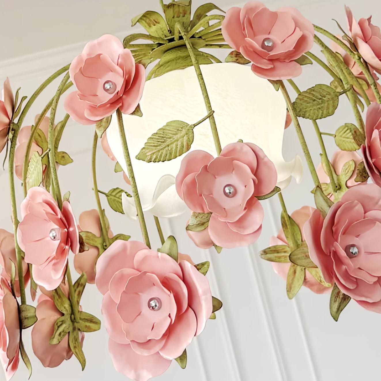 Bellova Kronleuchter Romantische Rosa Blume-Letslighting