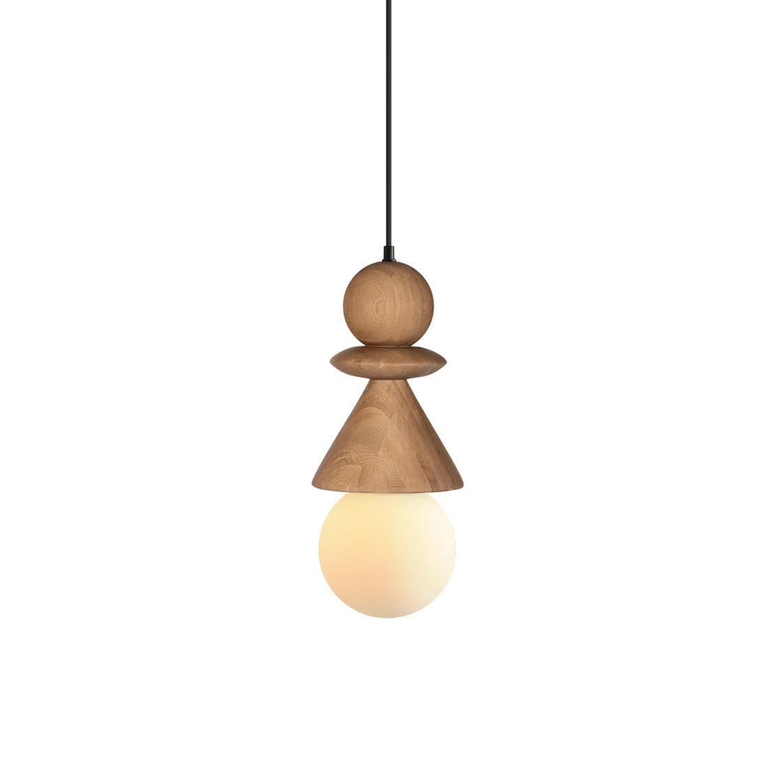 Aphais Rook Wooden Glass Pendant Lamp-Letslighting