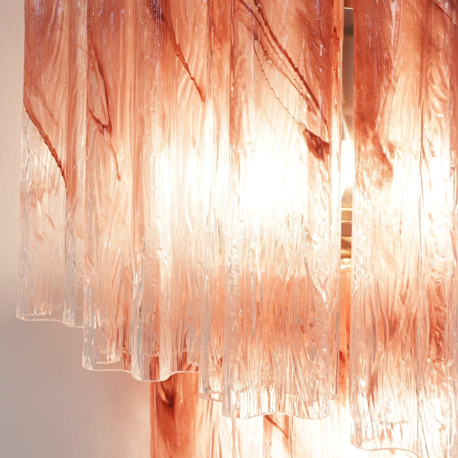 Aurora Wall Light Rose Glass Blades Romantic Watercolor - Neutralighting