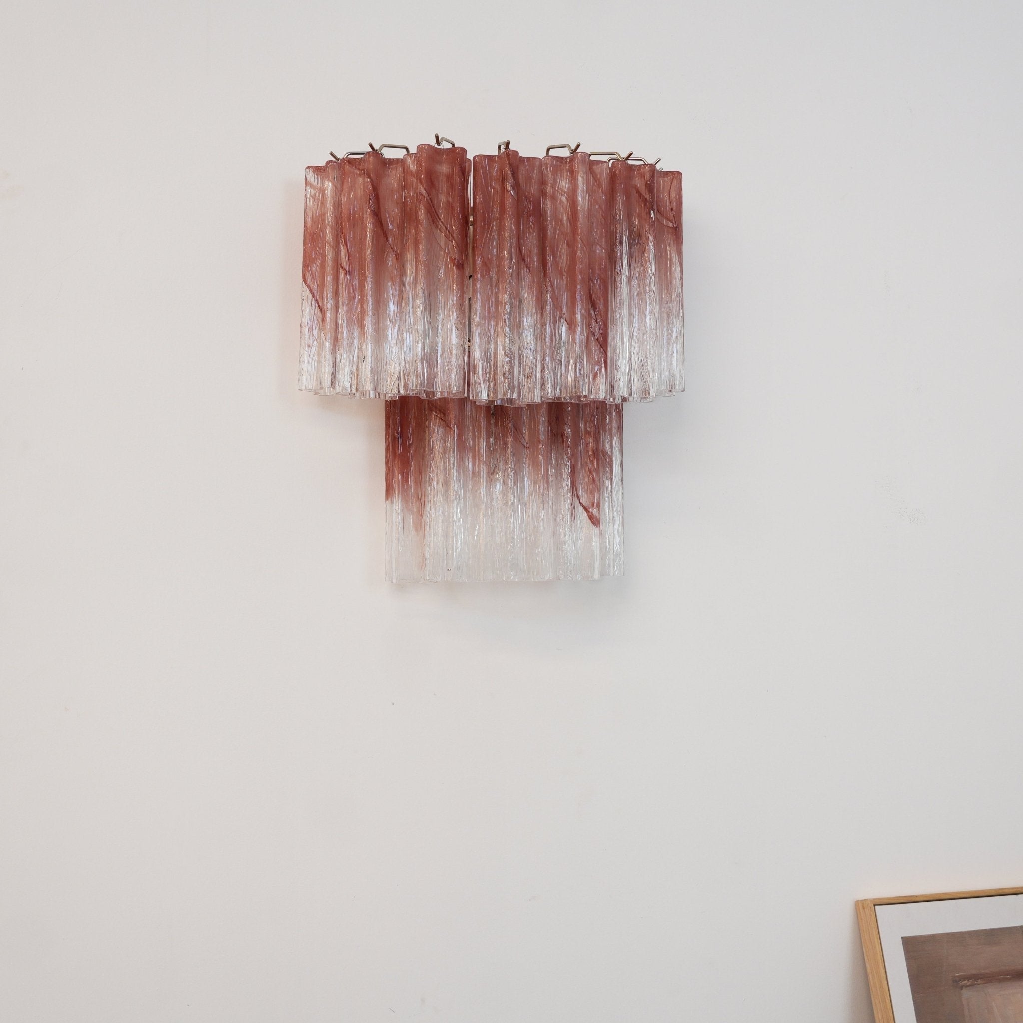 Aurora Wall Light Rose Glass Blades Romantic Watercolor - Neutralighting