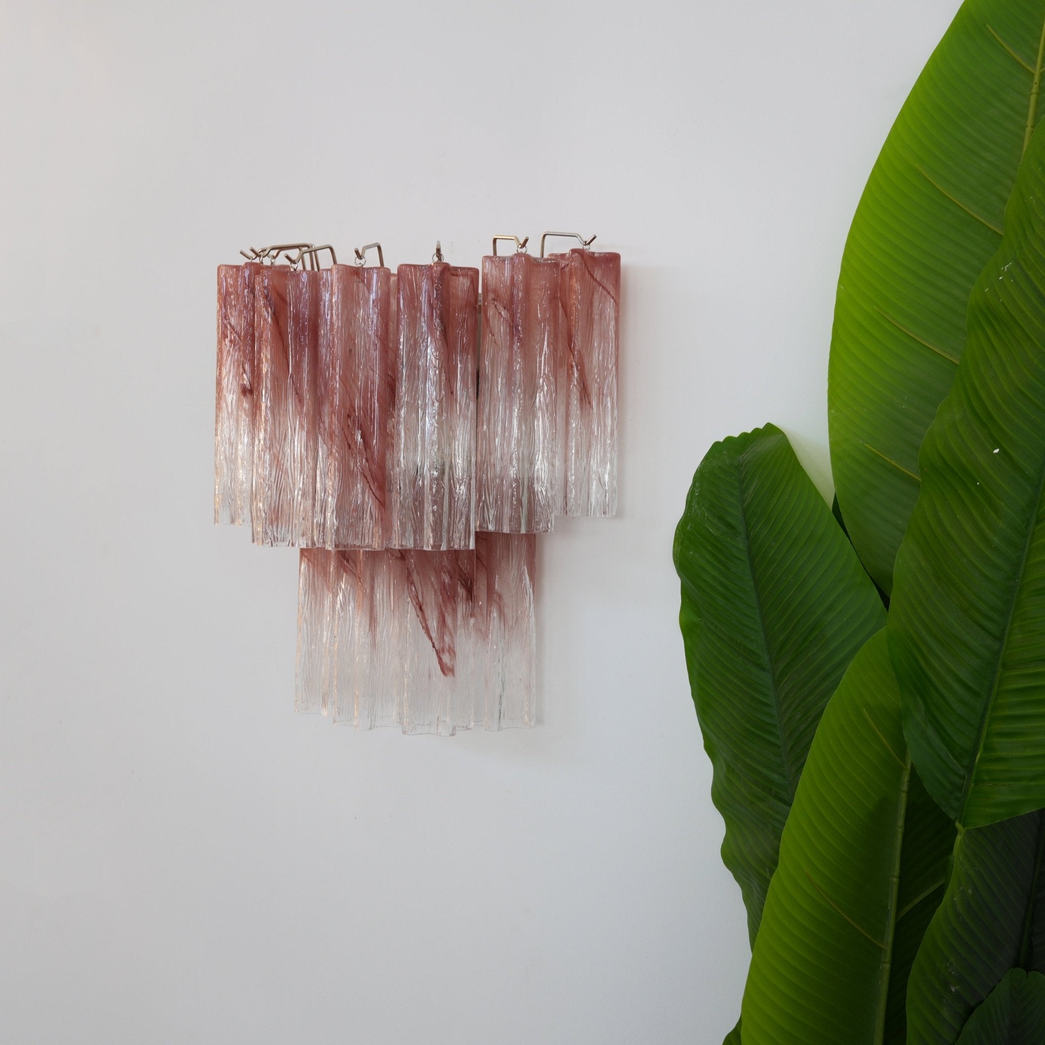 Aurora Wall Light Rose Glass Blades Romantic Watercolor - Neutralighting