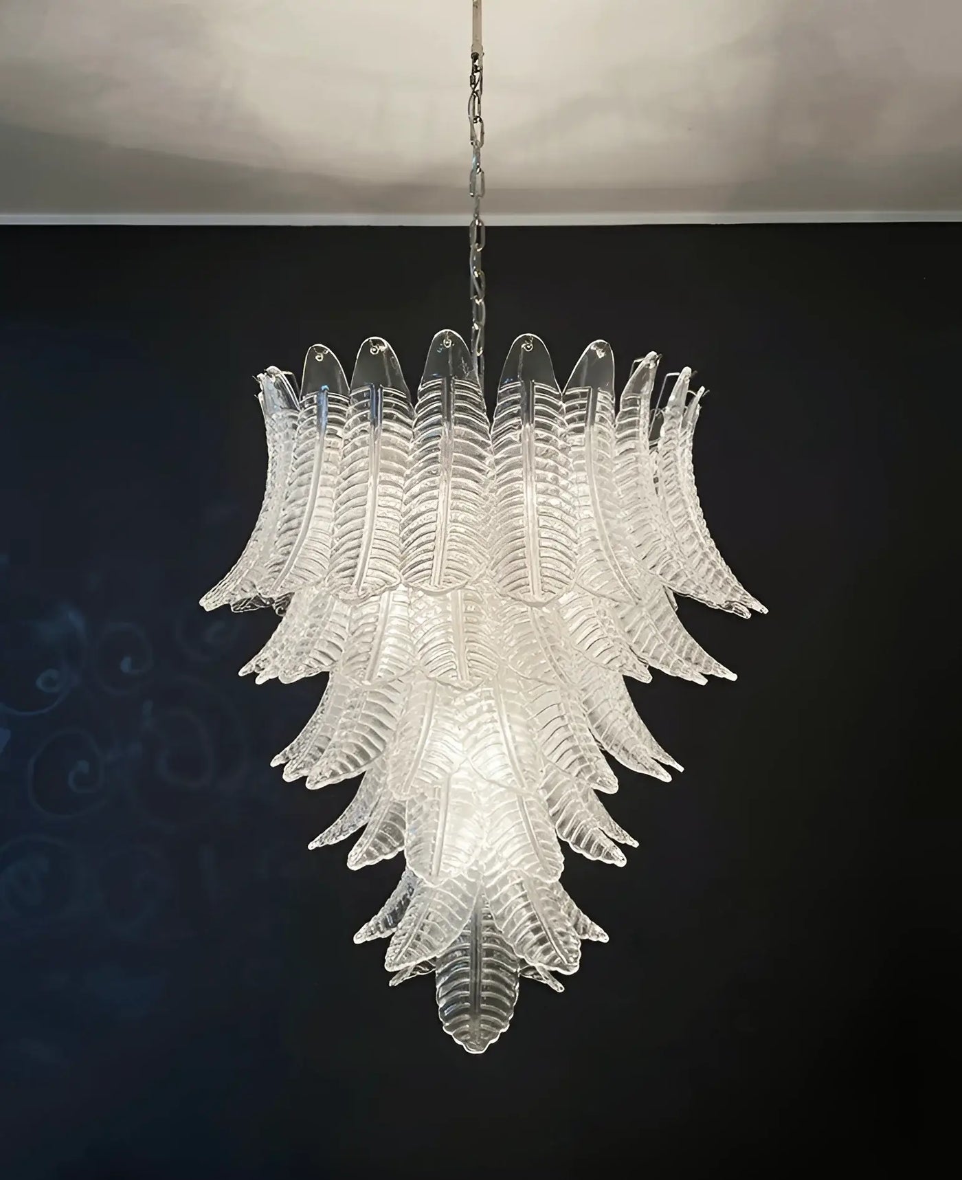 Aurora Chandelier Clear Glass Leaf Cascading Elegant - Neutralighting
