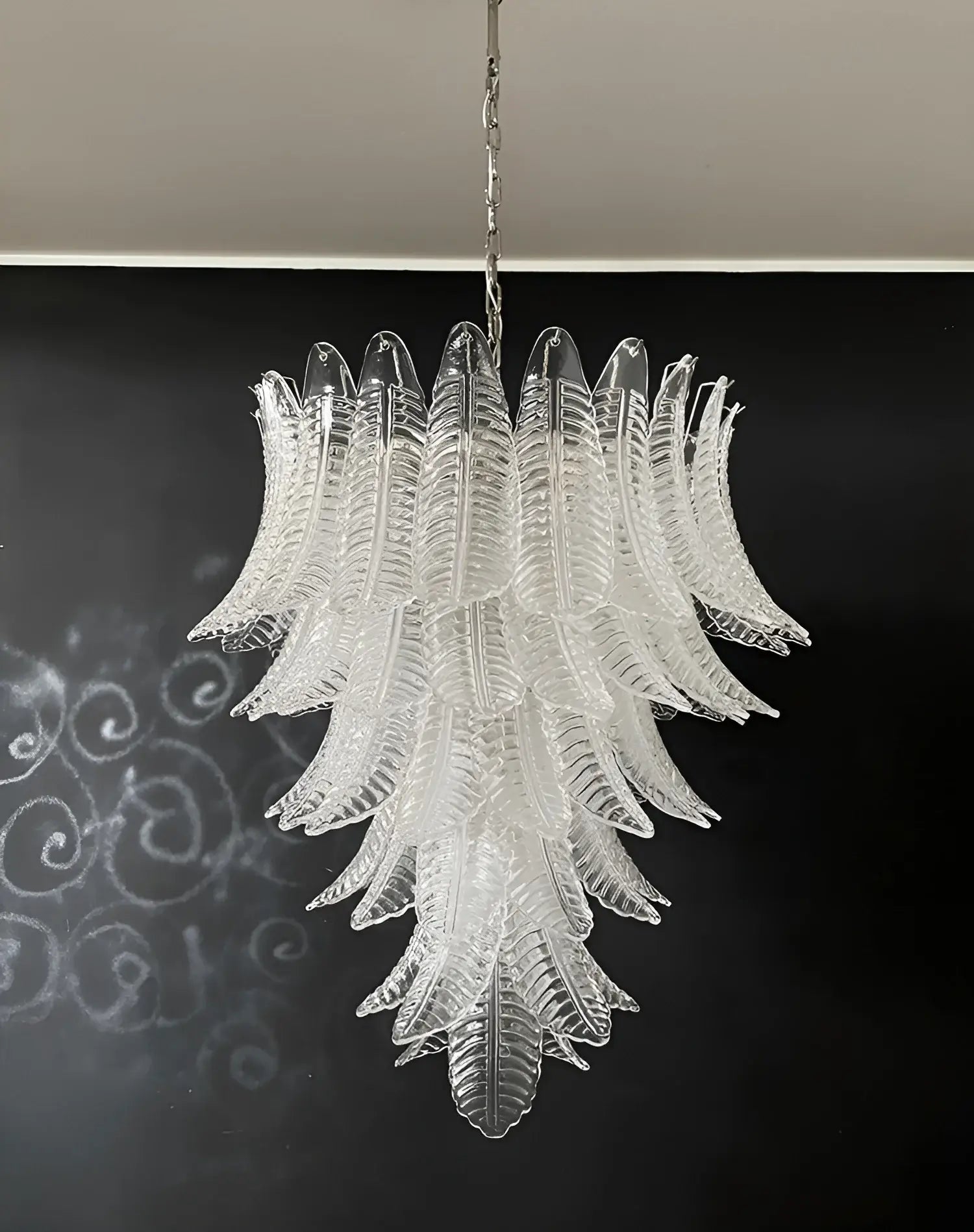 Aurora Chandelier Clear Glass Leaf Cascading Elegant - Neutralighting