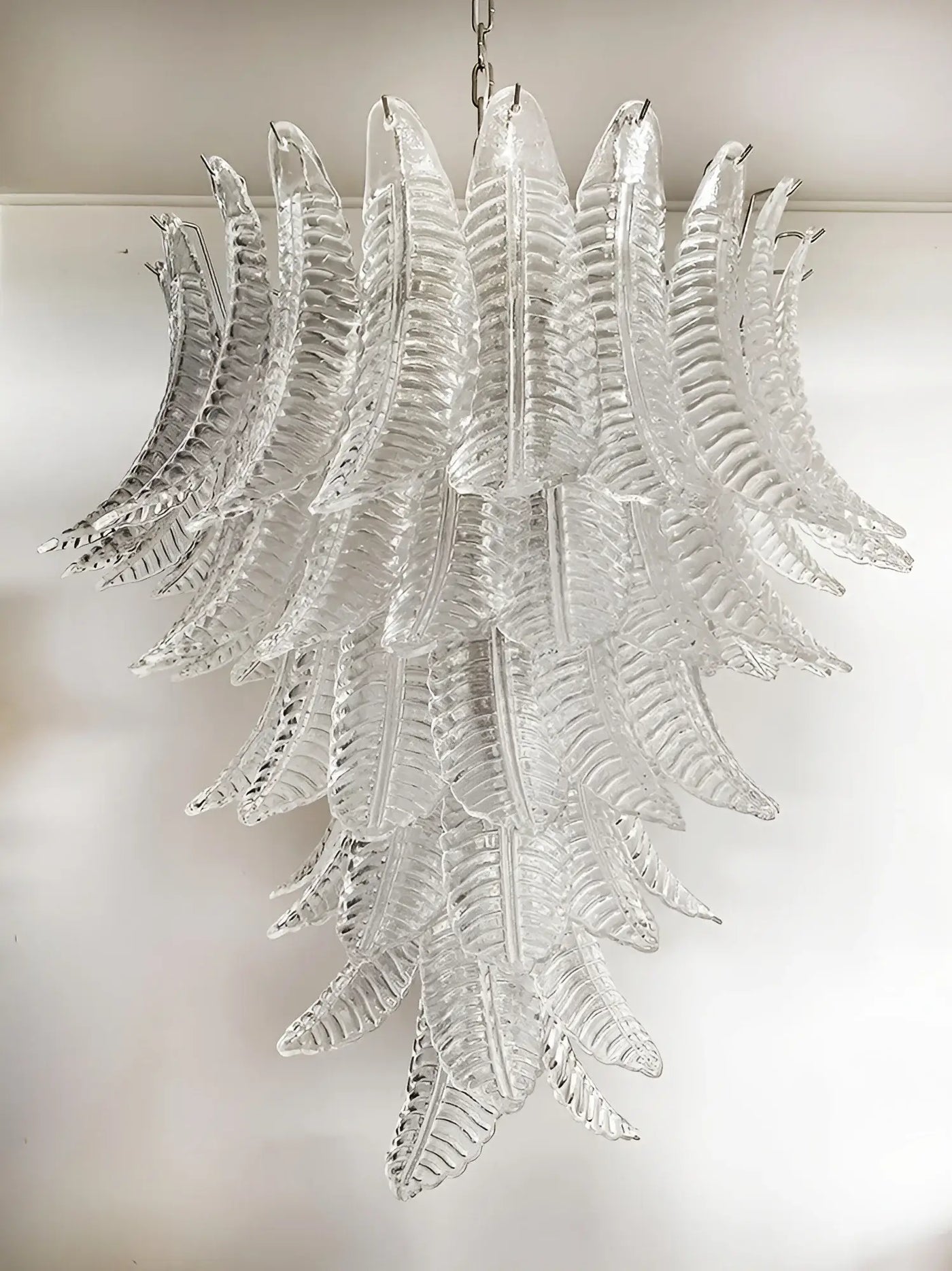 Aurora Chandelier Clear Glass Leaf Cascading Elegant - Neutralighting