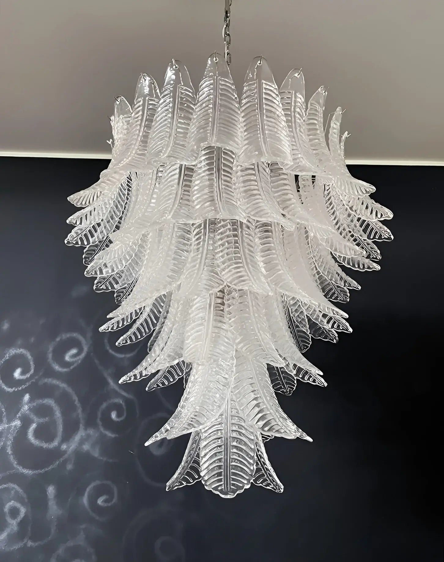 Aurora Chandelier Clear Glass Leaf Cascading Elegant - Neutralighting