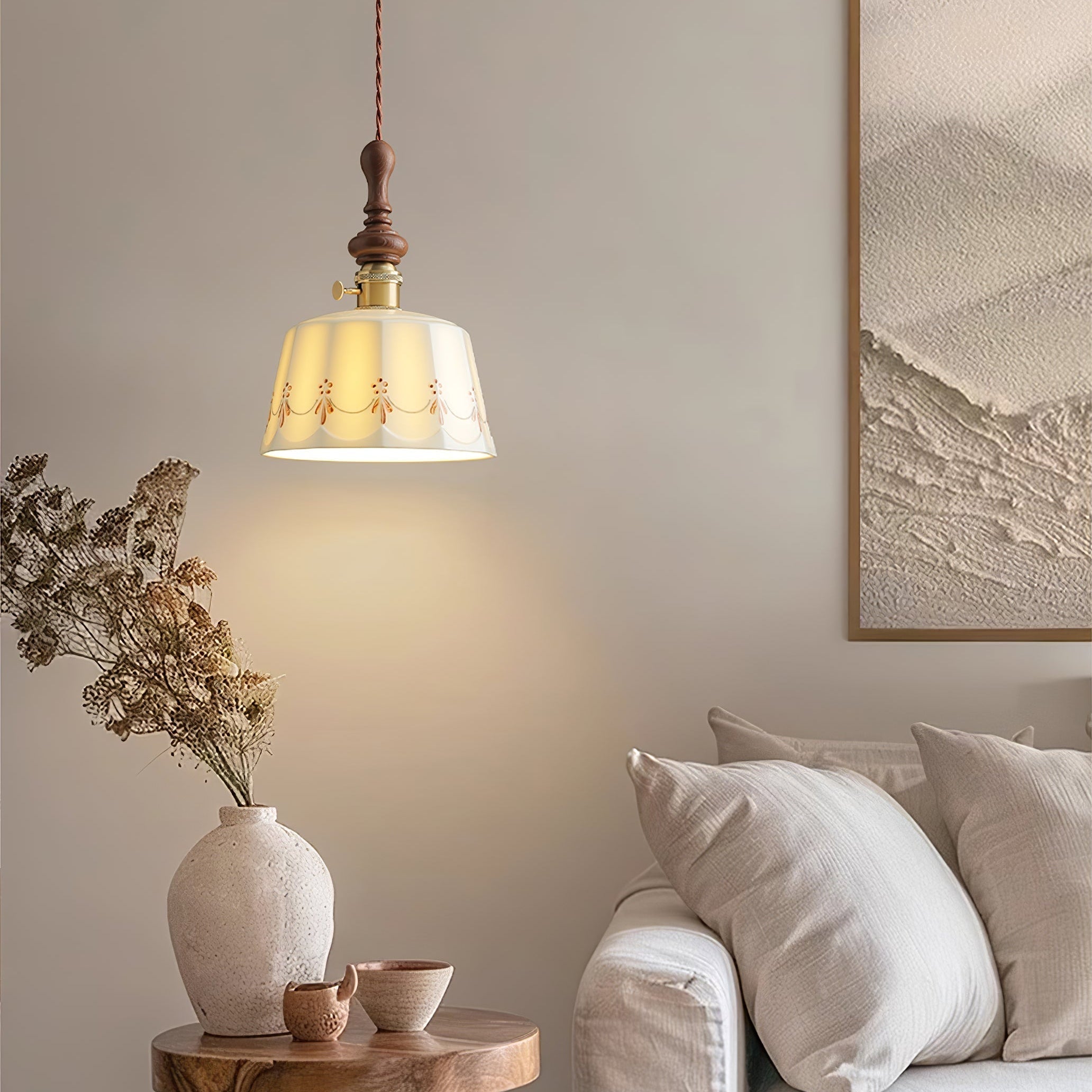 Ceraeyre Vintage Keramik Pendelleuchte-Letslighting