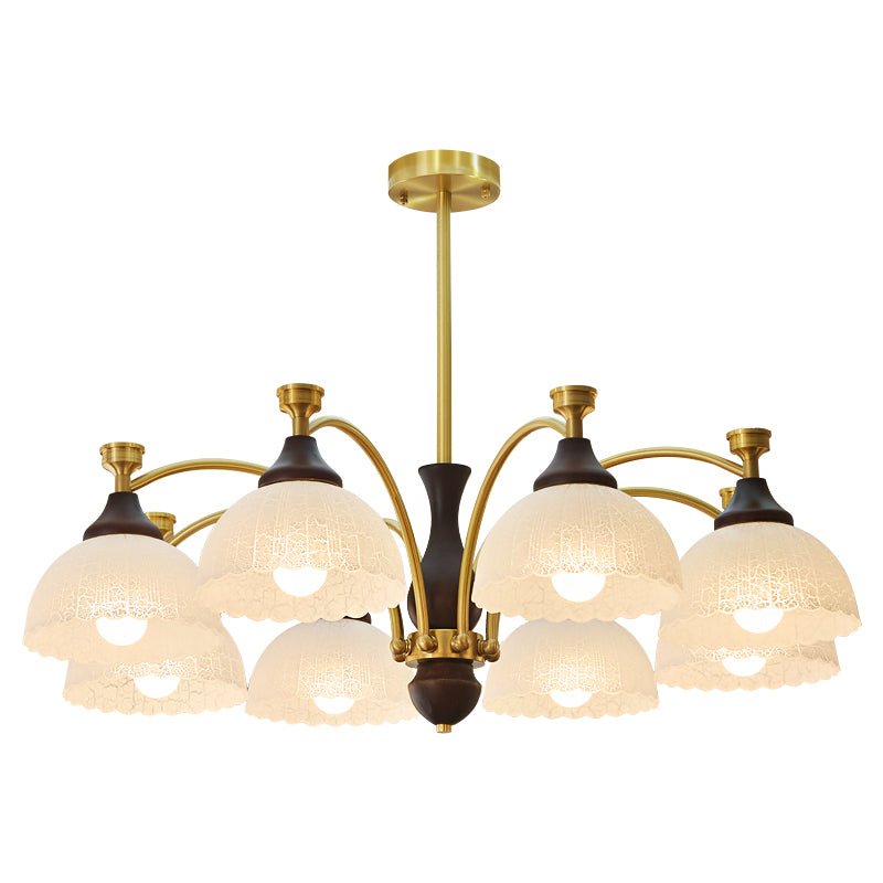 Avvynila Traditionelle Eleganz Vintage Messing Holz Kronleuchter-Letslighting