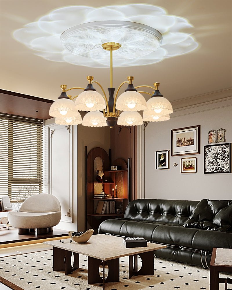 Avvynila Traditionelle Eleganz Vintage Messing Holz Kronleuchter-Letslighting
