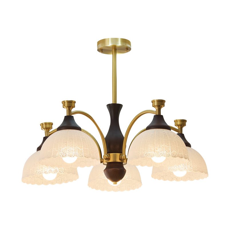 Avvynila Traditionelle Eleganz Vintage Messing Holz Kronleuchter-Letslighting