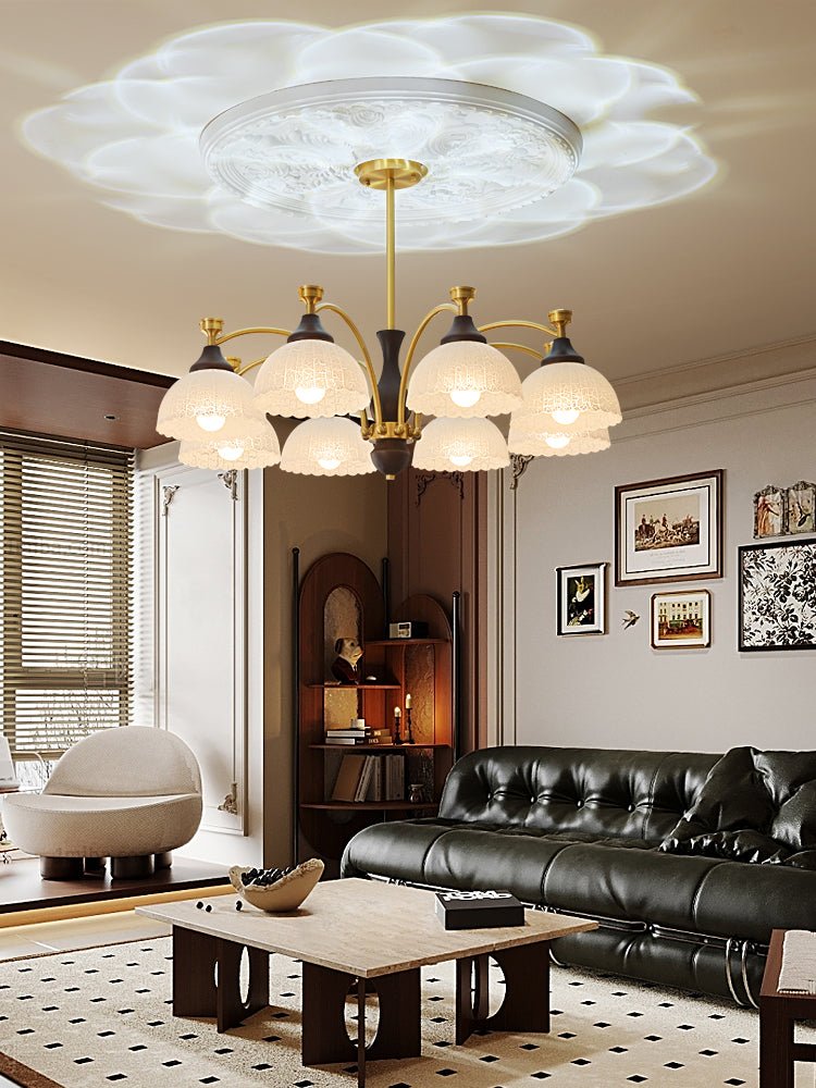 Avvynila Traditionelle Eleganz Vintage Messing Holz Kronleuchter-Letslighting