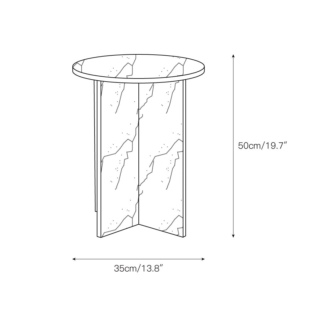 Acariel Modern Minimalist Marble Side Table Accessories - Letslighting