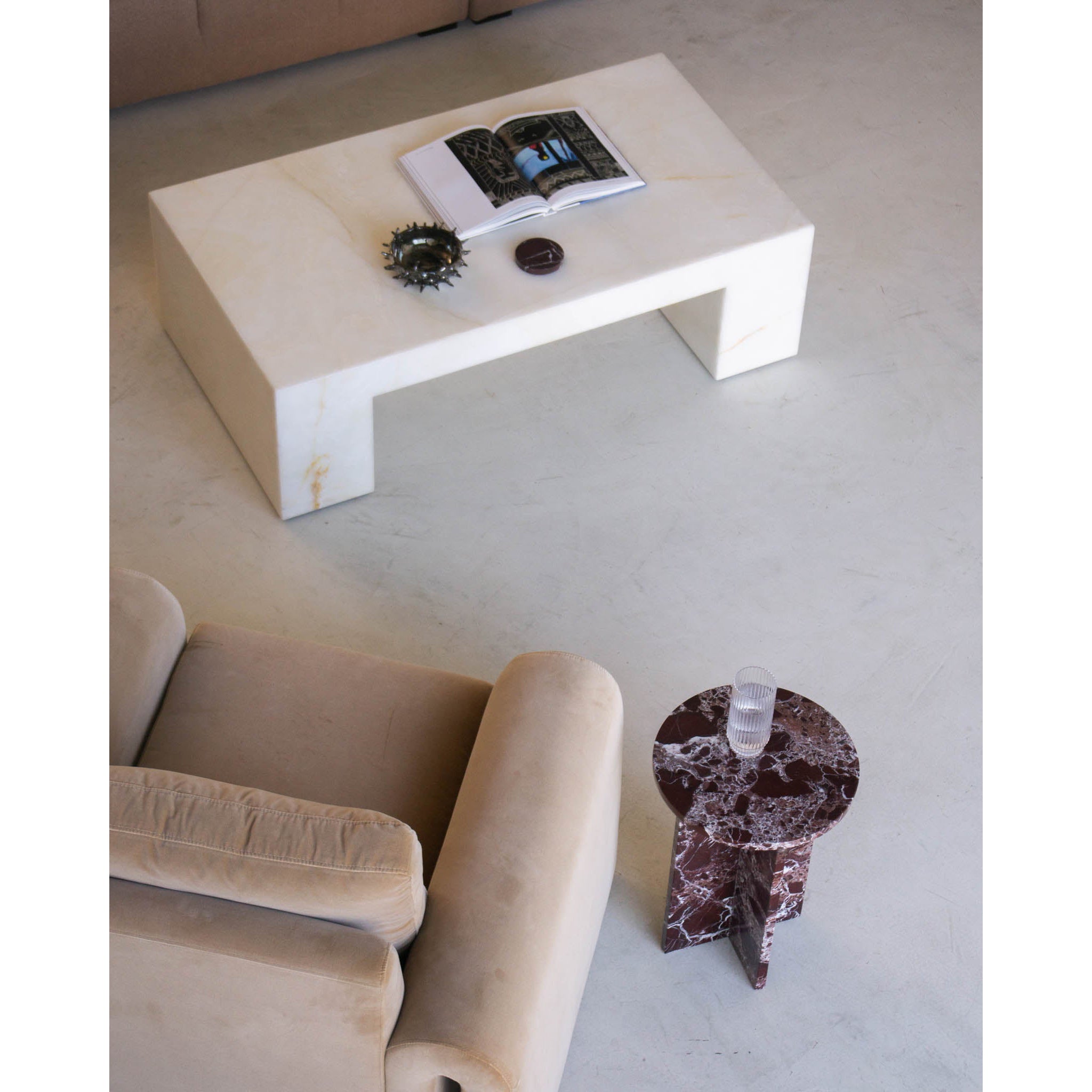 Acariel Modern Minimalist Marble Side Table Accessories - Letslighting