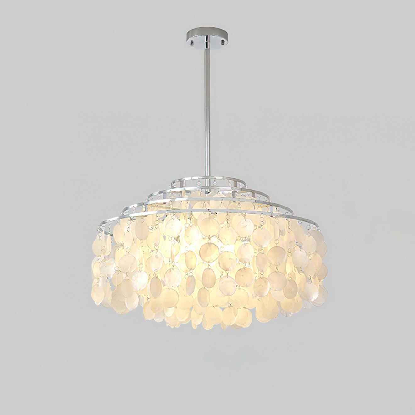 Lustra Pendelleuchte Runde Muschel Chrom-Letslighting