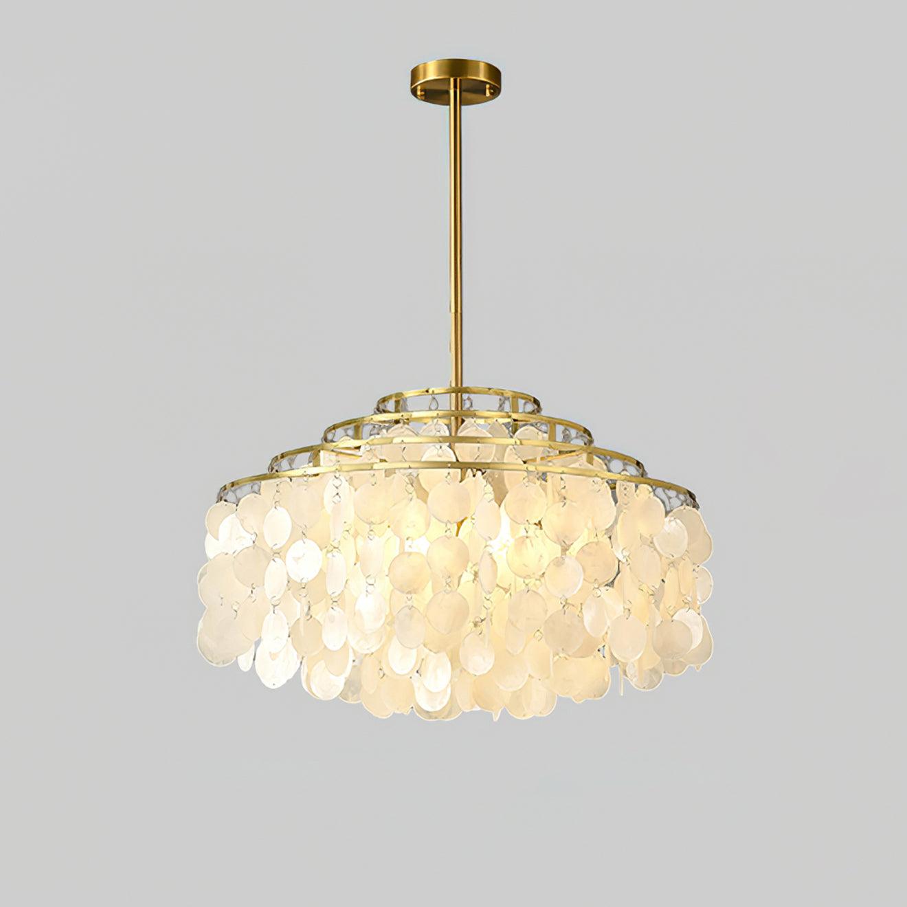 Lustra Pendelleuchte Runde Muschel Chrom-Letslighting