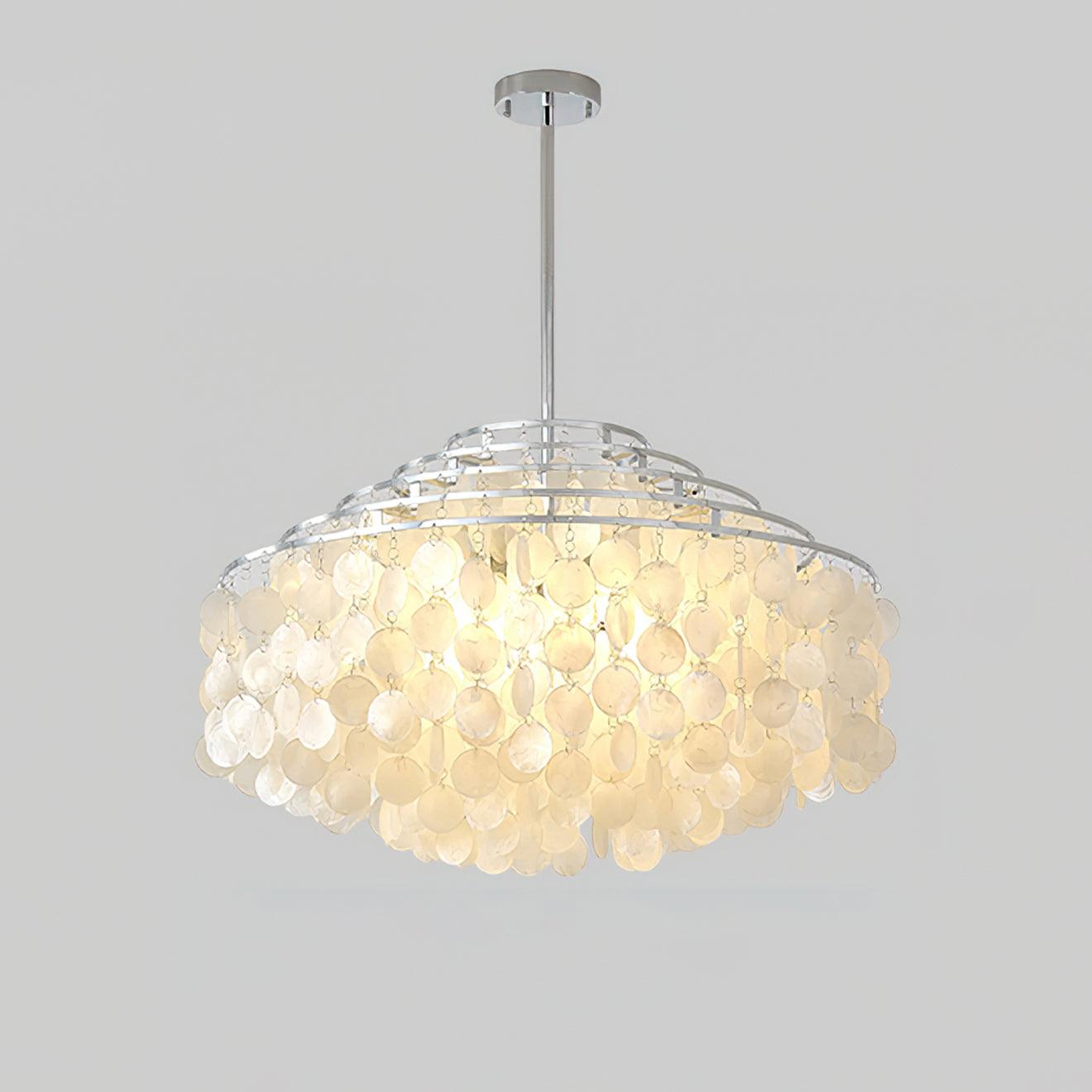 Lustra Pendelleuchte Runde Muschel Chrom-Letslighting