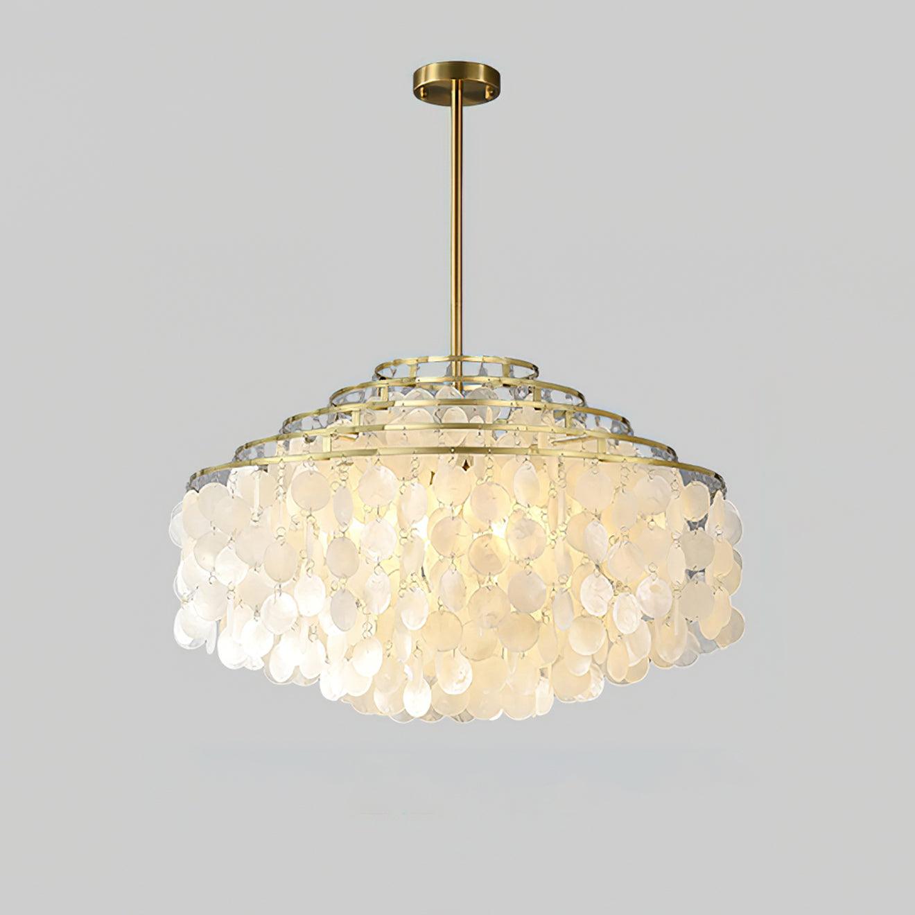 Lustra Pendelleuchte Runde Muschel Chrom-Letslighting