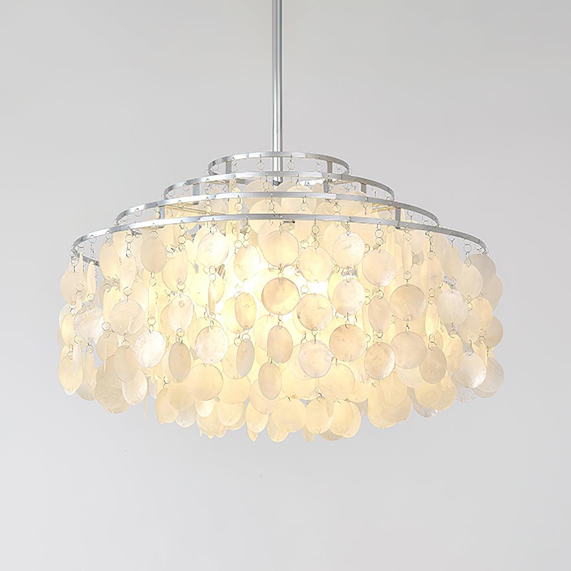 Lustra Pendelleuchte Runde Muschel Chrom-Letslighting