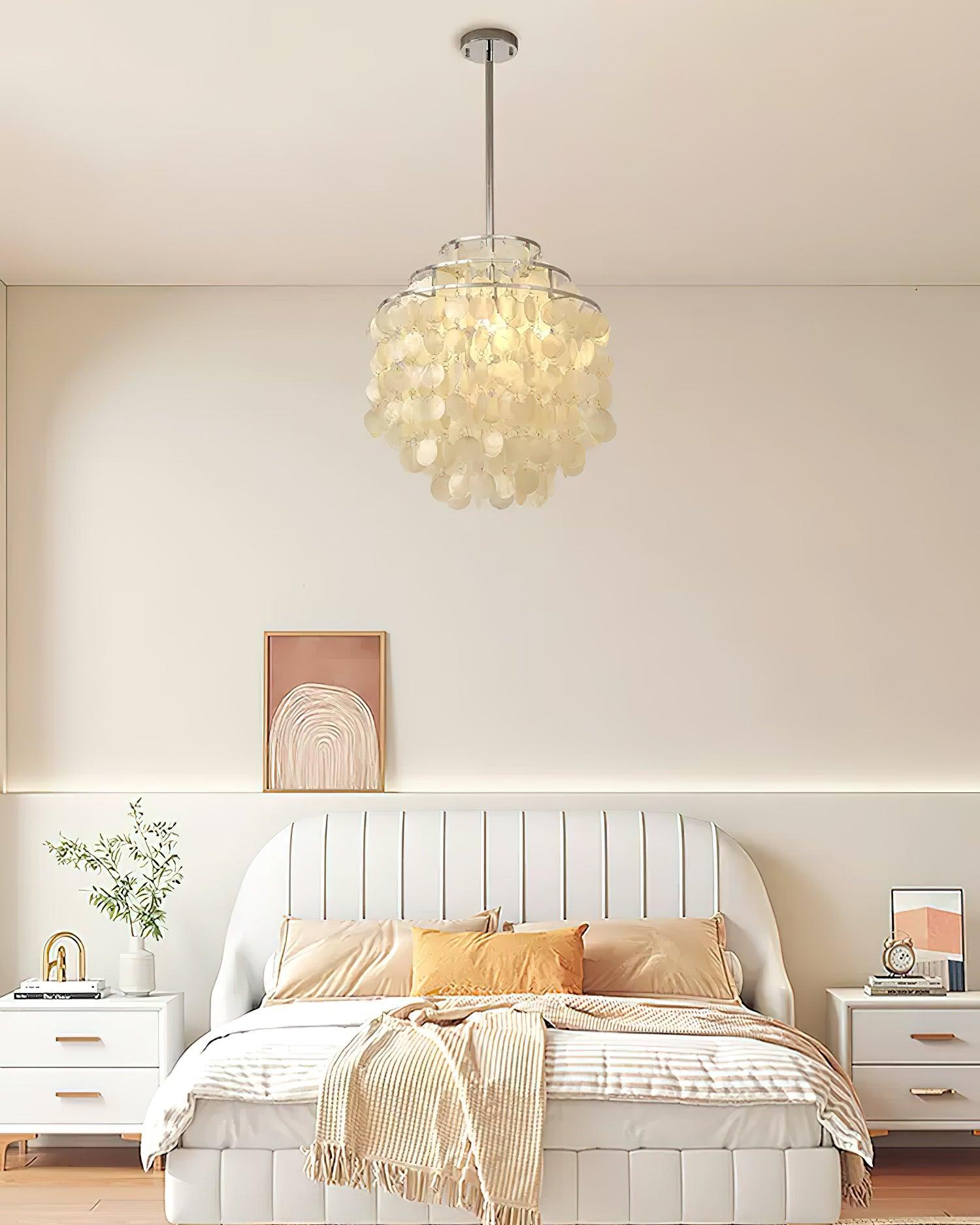 Lustra Pendelleuchte Runde Muschel Chrom-Letslighting