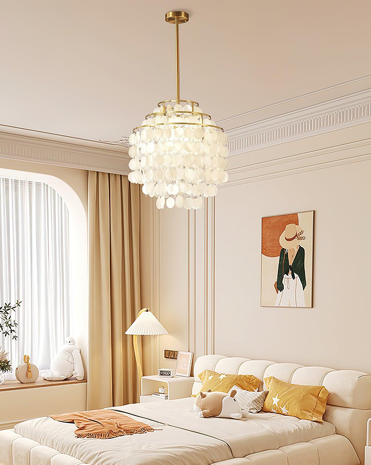 Lustra Pendelleuchte Runde Muschel Chrom-Letslighting