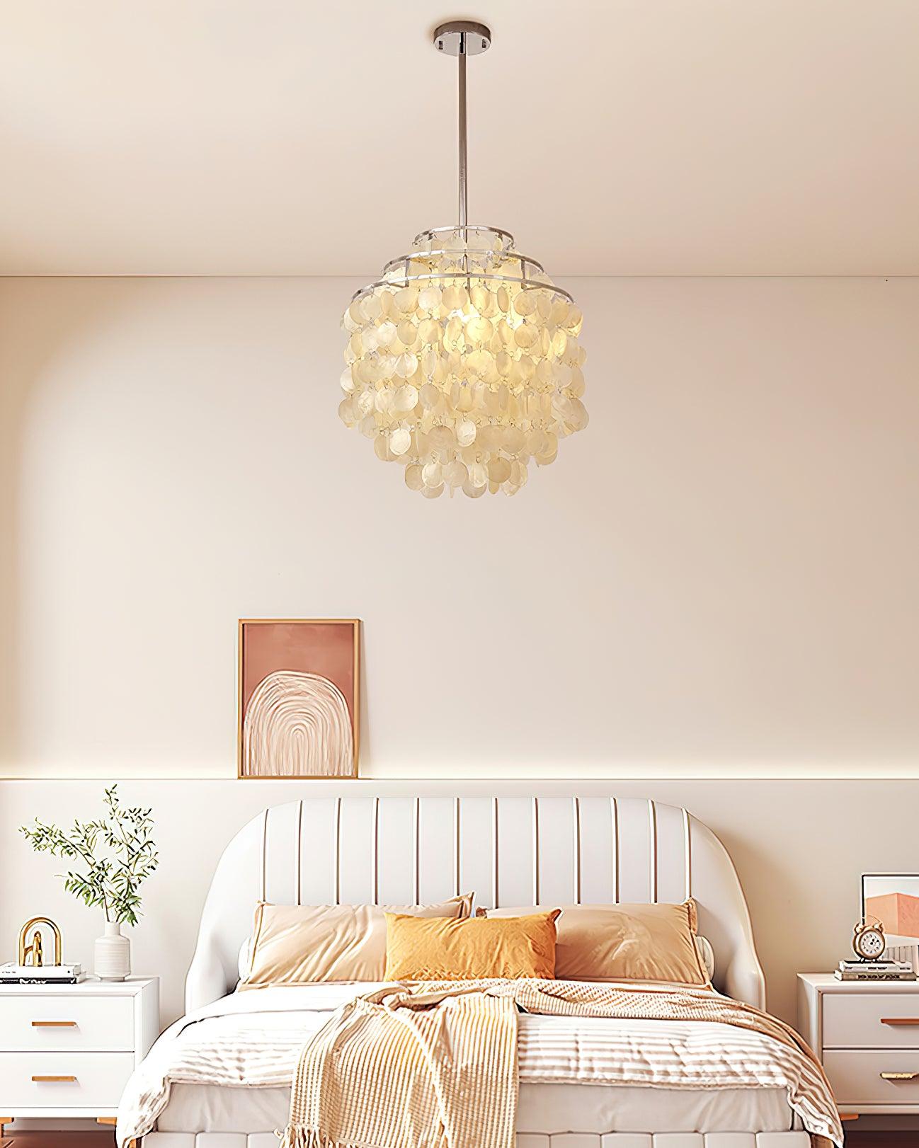 Lustra Pendelleuchte Runde Muschel Chrom-Letslighting