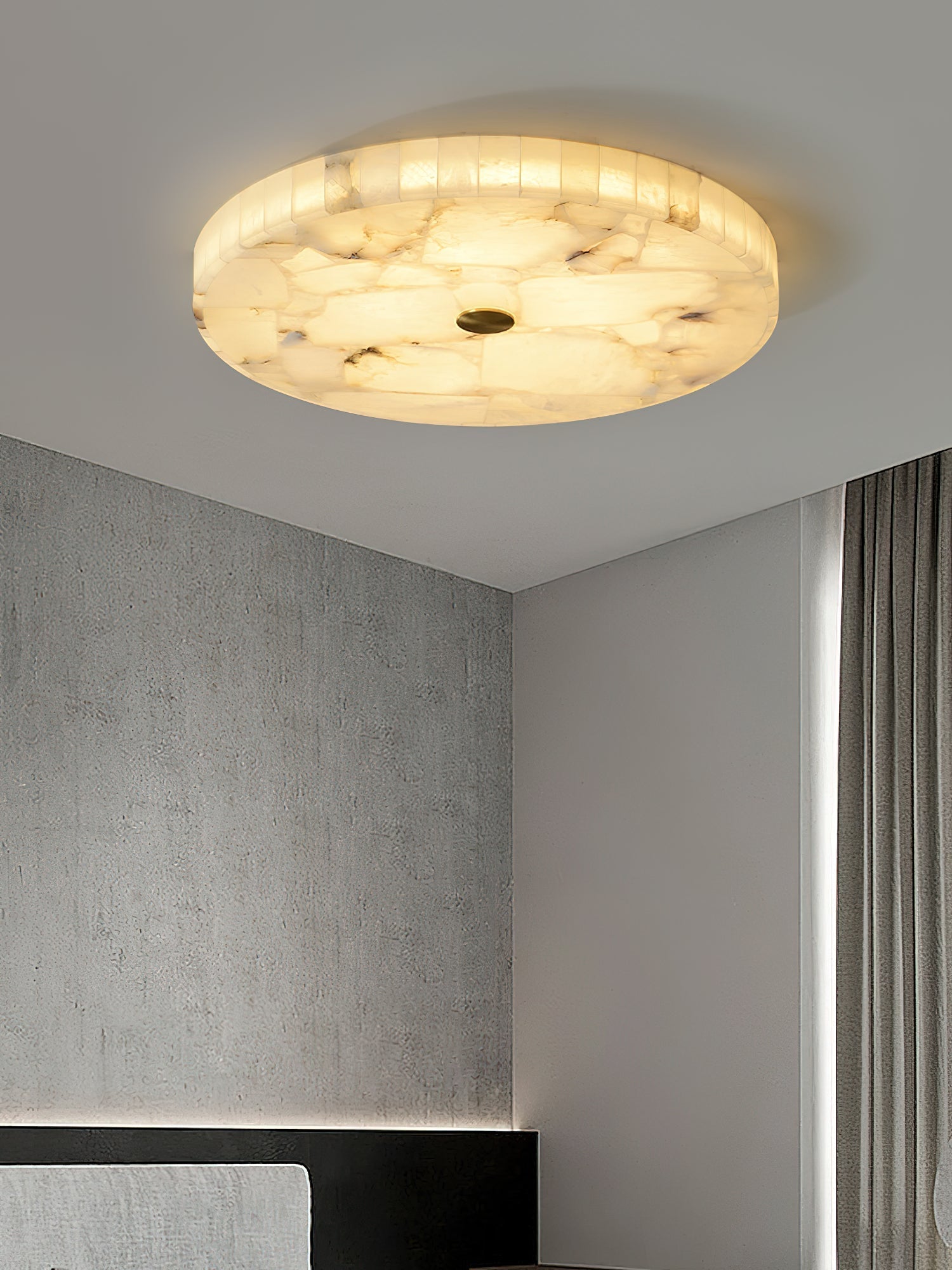 Vosilis Modern Minimalist Round Alabaster Ceiling Lamp - Letslighting