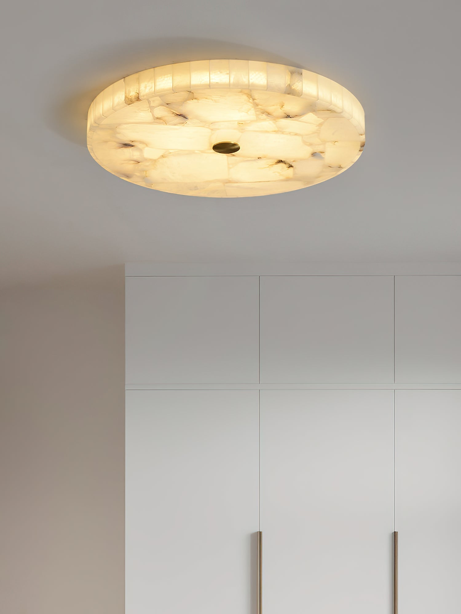 Vosilis Modern Minimalist Round Alabaster Ceiling Lamp - Letslighting