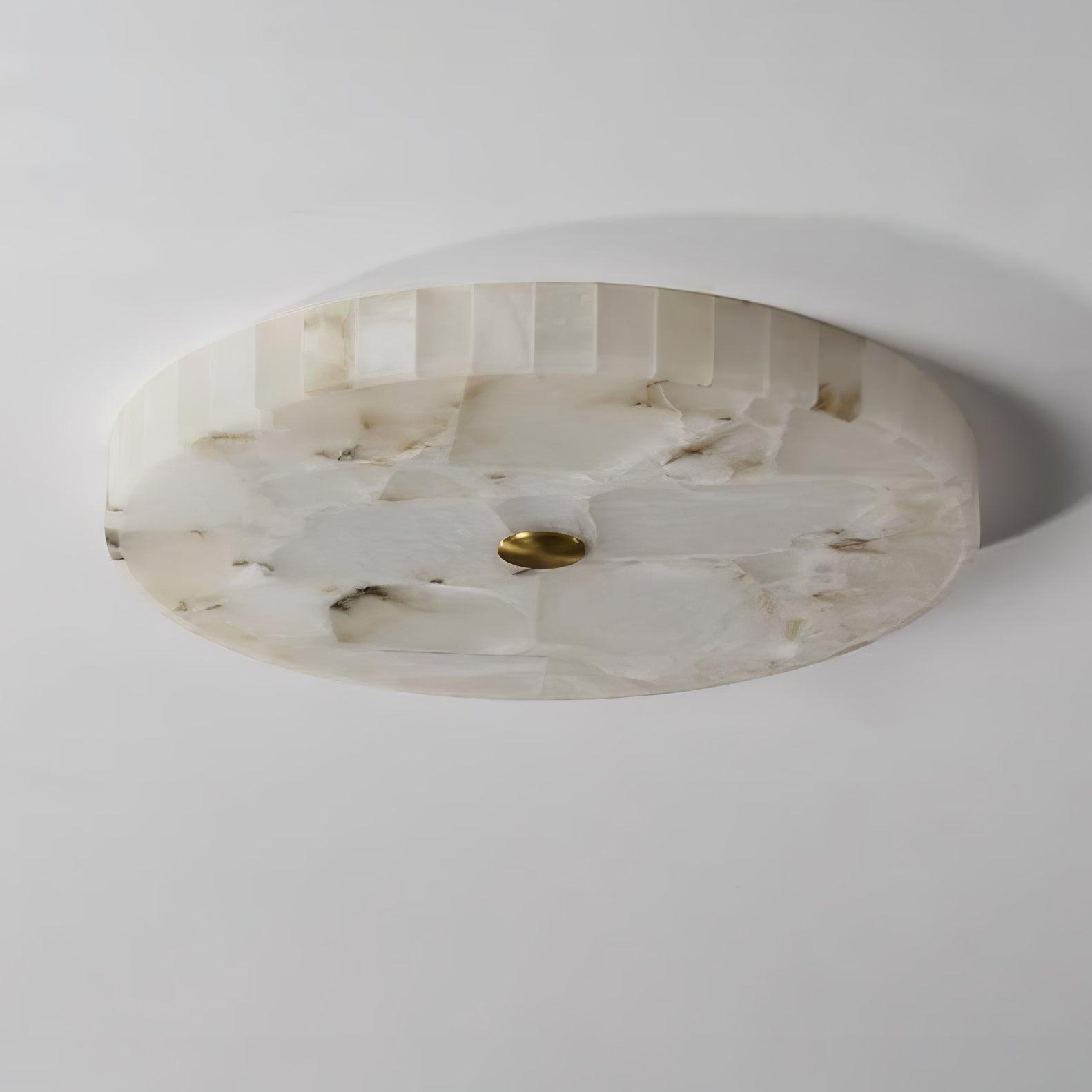 Delya Runde Alabaster-Deckenleuchte