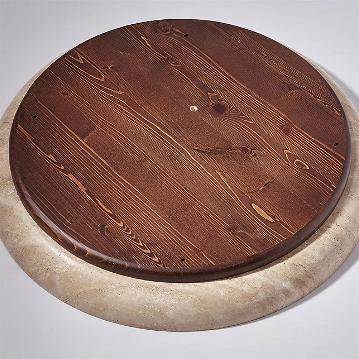 Halo Round Travertine Ceiling Light - Letslighting