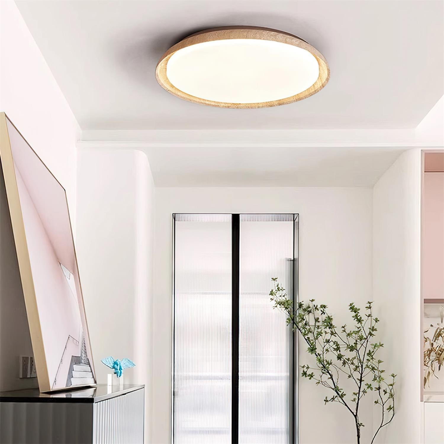 Halo Round Travertine Ceiling Light - Letslighting