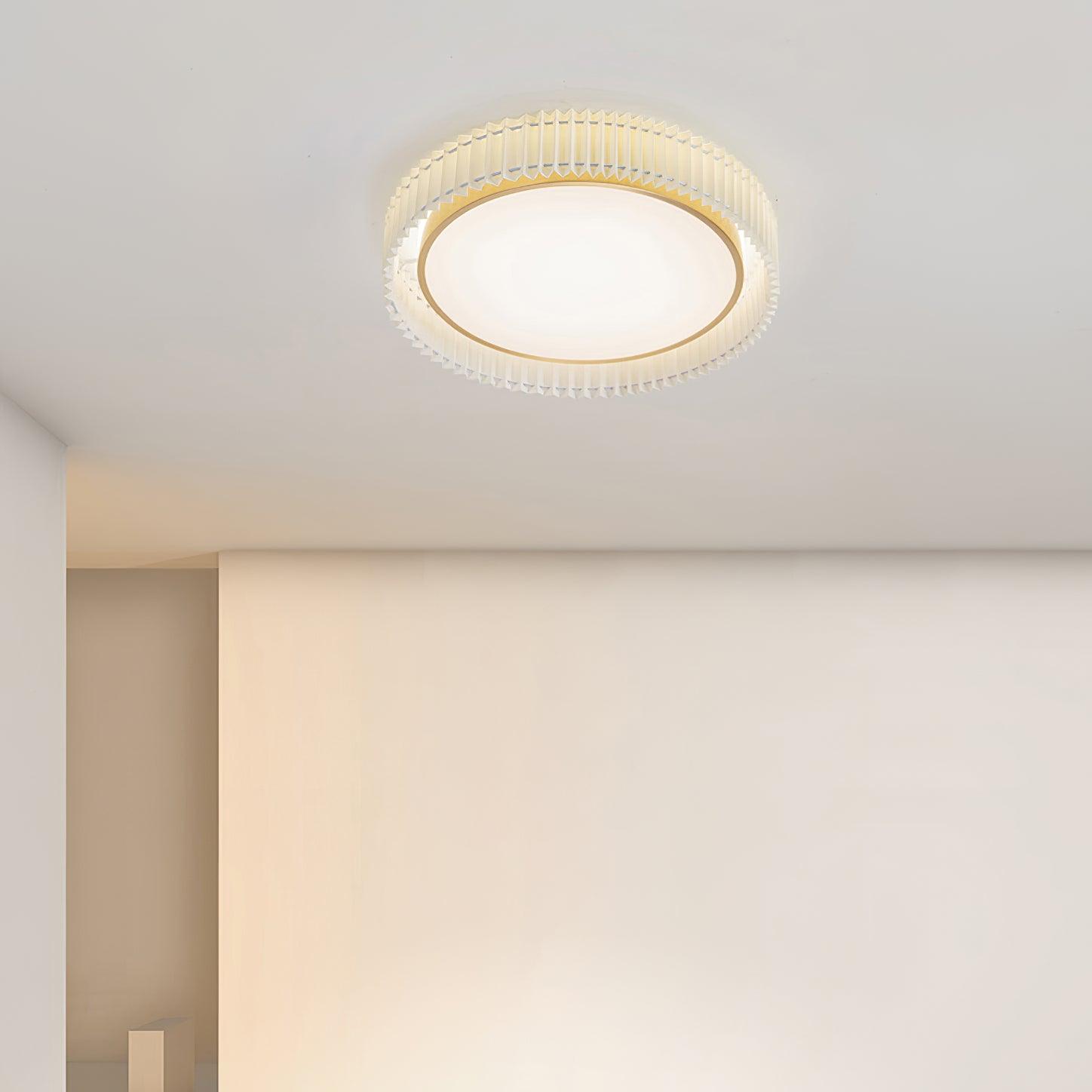 Corinila Rund Gefeilt Stoff Deckenleuchte-Letslighting