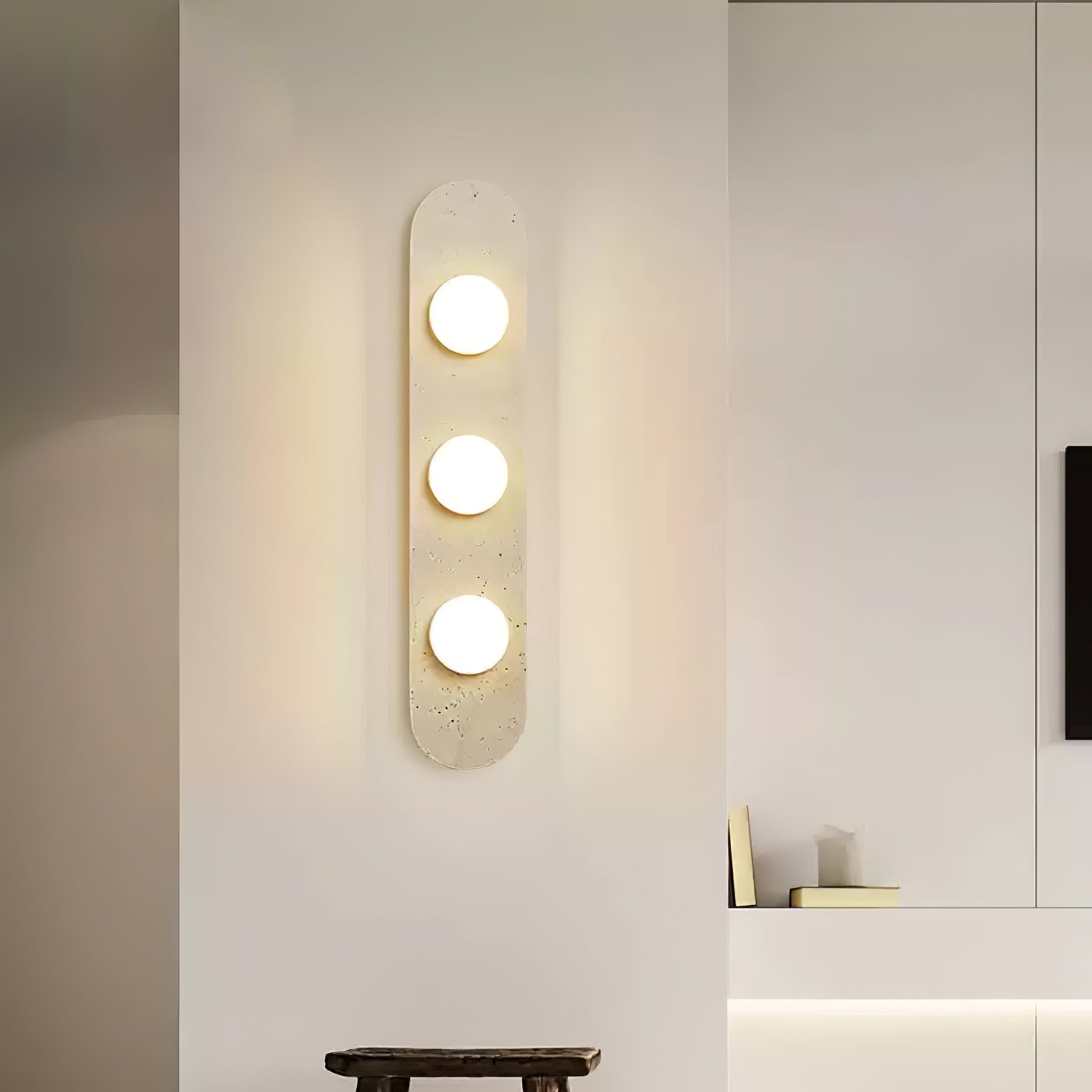 Zasoliel Minimalist Travertine Wall Light - Neutralighting