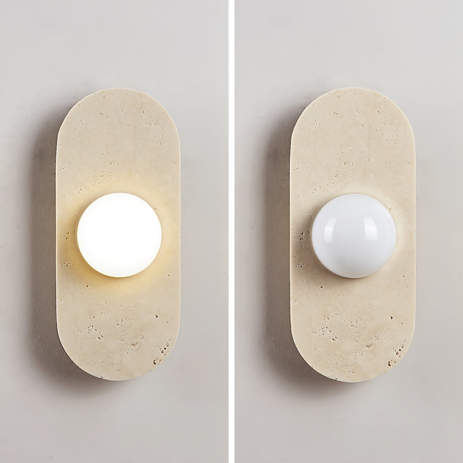 Zasoliel Minimalist Travertine Wall Light - Neutralighting