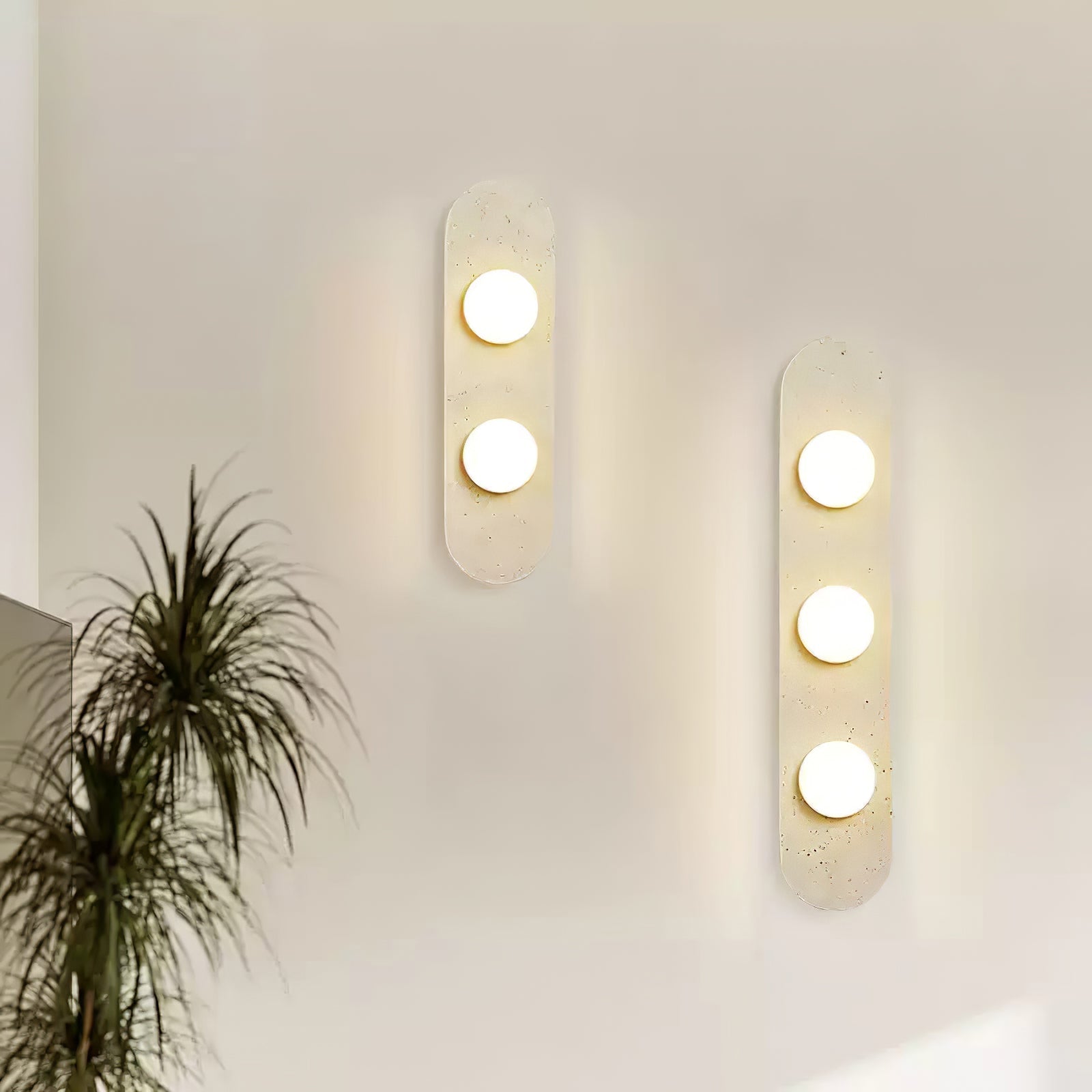 Zasoliel Minimalist Travertine Wall Light - Neutralighting