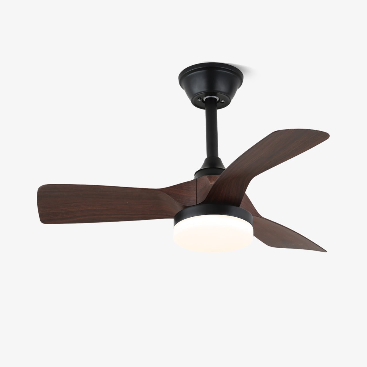 Orlen Minimalistischer Deckenventilator mit Holzoptik und Beleuchtung