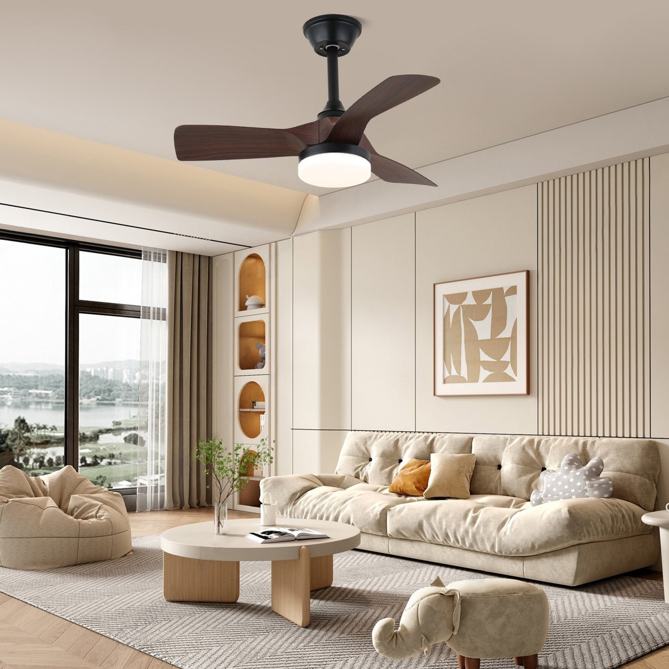 Detailansicht der Fernbedienung des Orlen Deckenventilators