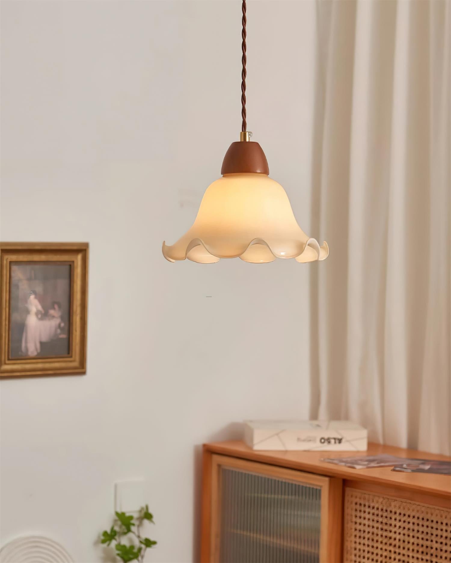 Glyna Pendelleuchte Vintage Gewelltes Glas-Letslighting