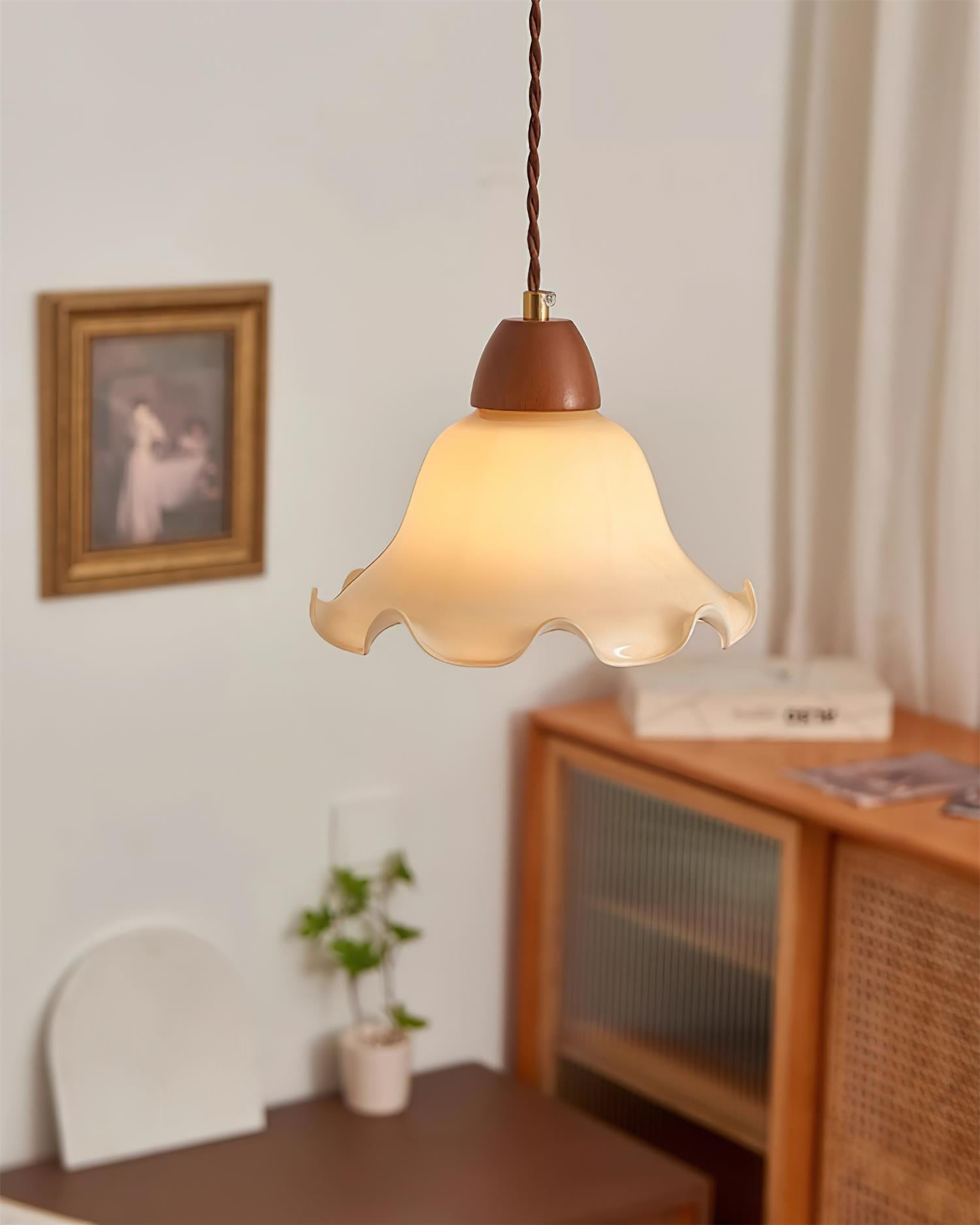 Glyna Pendelleuchte Vintage Gewelltes Glas-Letslighting