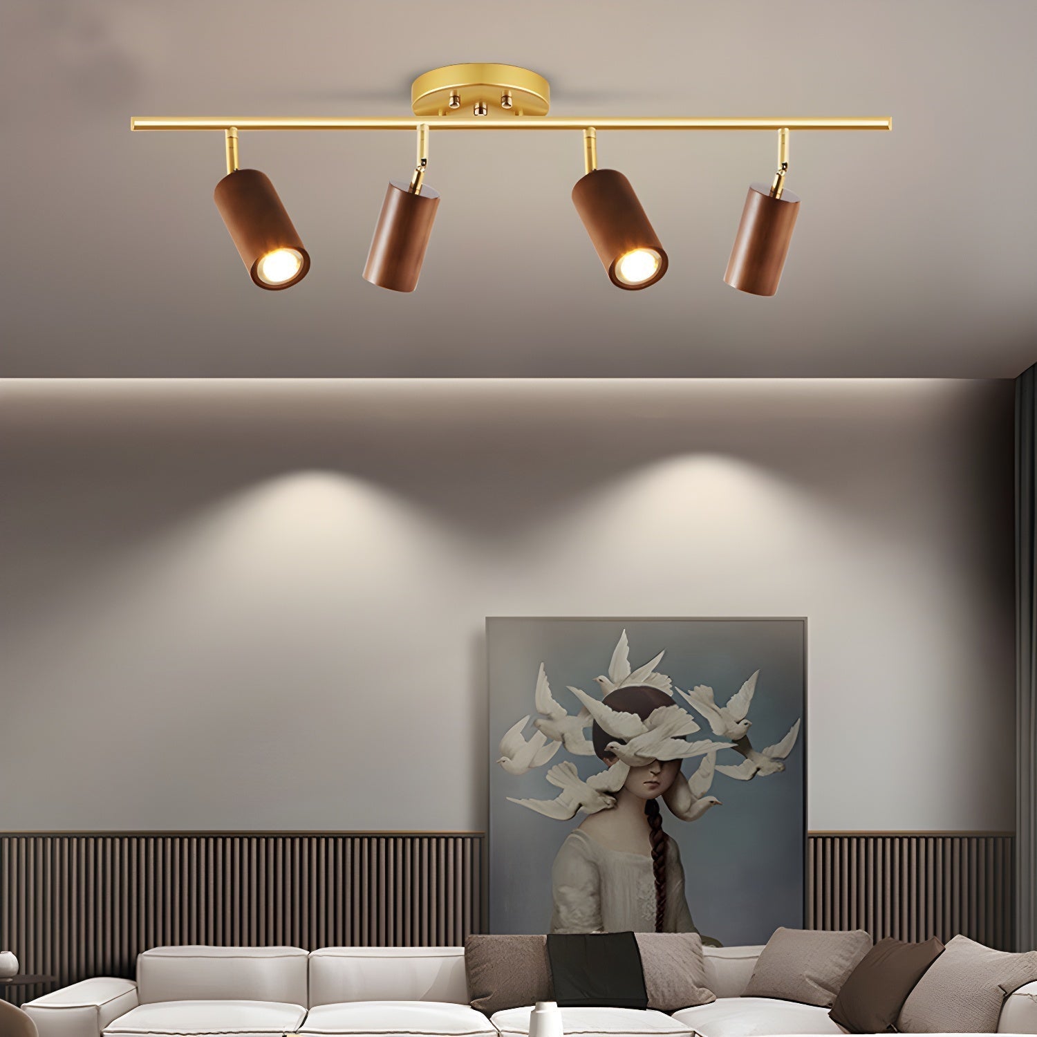 Usolila Modern Minimalist Wood Ceiling Light-Letslighting