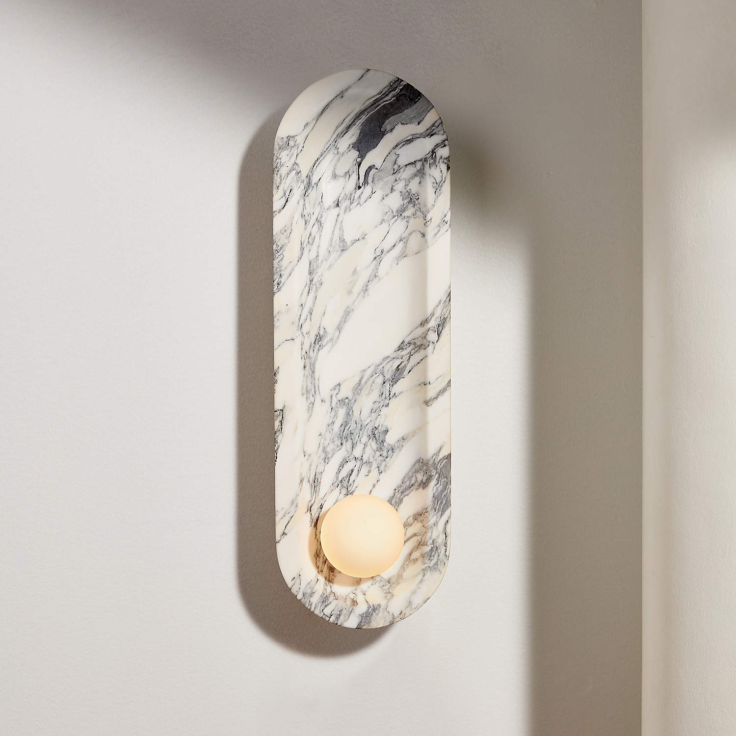 Alsolarae Modern Minimalist Marble Glass Wall Lamp - Letslighting