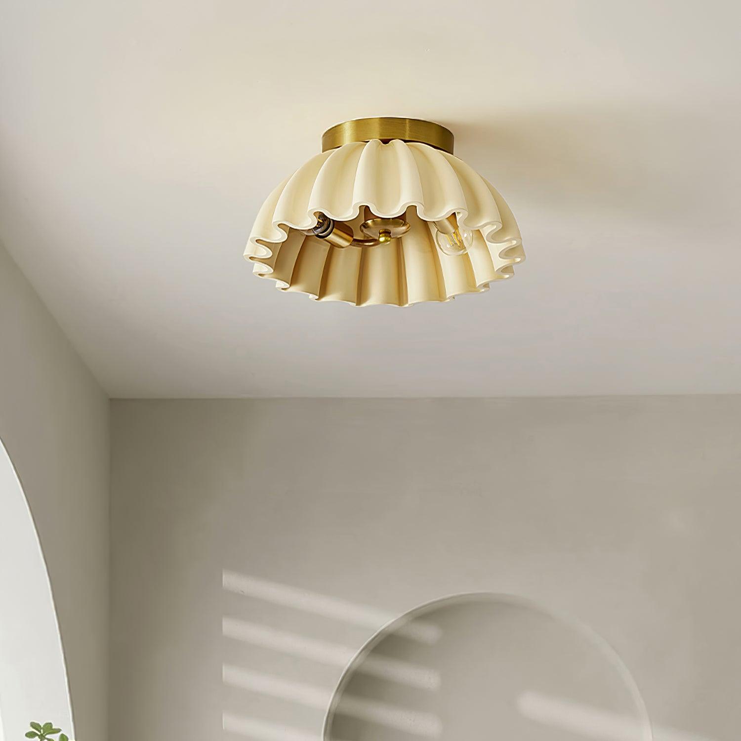 Deckenleuchte HDPE Rüsche Baldachin Metall Körper Modern Minimalistisch-Letslighting