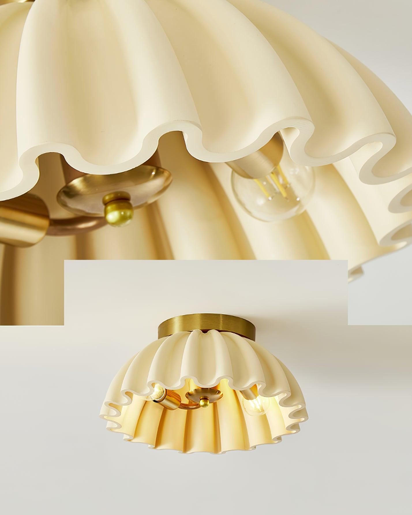 Deckenleuchte HDPE Rüsche Baldachin Metall Körper Modern Minimalistisch-Letslighting